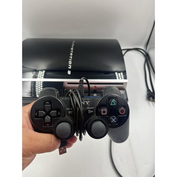 Sony PlayStation 3 PS3 CECHG01 Fat Console Black - Tested With Controller - Picture 14 of 15